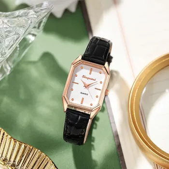 נשים שעונים וינטג ' מזדמן חגורת עור שעונים פשוט בנות קטנות חיוג קוורץ שעון שעוני יד שעון היד часы женские