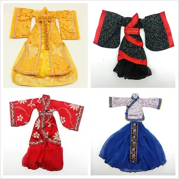 עבודת יד Bjd בגדי בובה סינית HanFu שמלת ילדה בבאבי בגדים לבובות 30cm ברבי Kurhn 1/6 מפרקים בובה אביזרים צעצועים