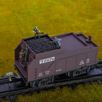רכבת הרכבת אביזר פחם משאית ההובלה מיכל ילד המודל מכונית צעצוע הרכבת זירת פריסת דיורמה ערכות 1Pcs