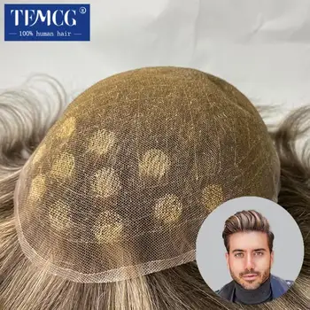 תחרה מלא בסיס שיער גברית תותב הפאה גברים אישית לנשימה פאה לגברים 100% שיער אדם טבעי החלפת מערכת