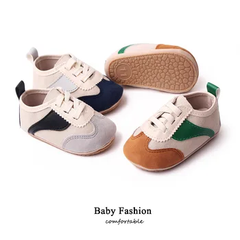 תינוק הראשון ווקר תינוק נעלי בנים בנות קלאסי ספורט רך התחתונה עור PU ססגוניות תינוק נעלי נעליים מזדמנים
