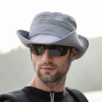 תכליתי של גברים דיג כובע אידיאלי עבור הקיץ הרפתקאות החוף טיולי הליכה הגנת UV חייב להיות אביזר חיצוני