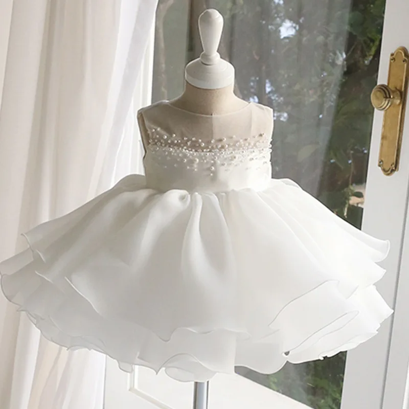 רשמי שמלות ילדה פרח קטן יום הולדת ביצועים שמלת ערב נסיכת בנות, בנות, ילדים אלגנטי טקס התייחדות - 0