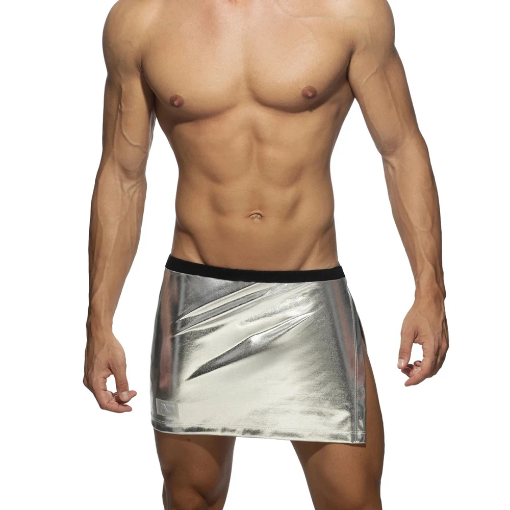 2023 גברים החדשים של Bronzing שסף חצאית סקסית הלבשה רב הציוד התאמת אירופאי אמריקאי אופנה סקסית מותן נמוכה מסיבה קצרים. - 1