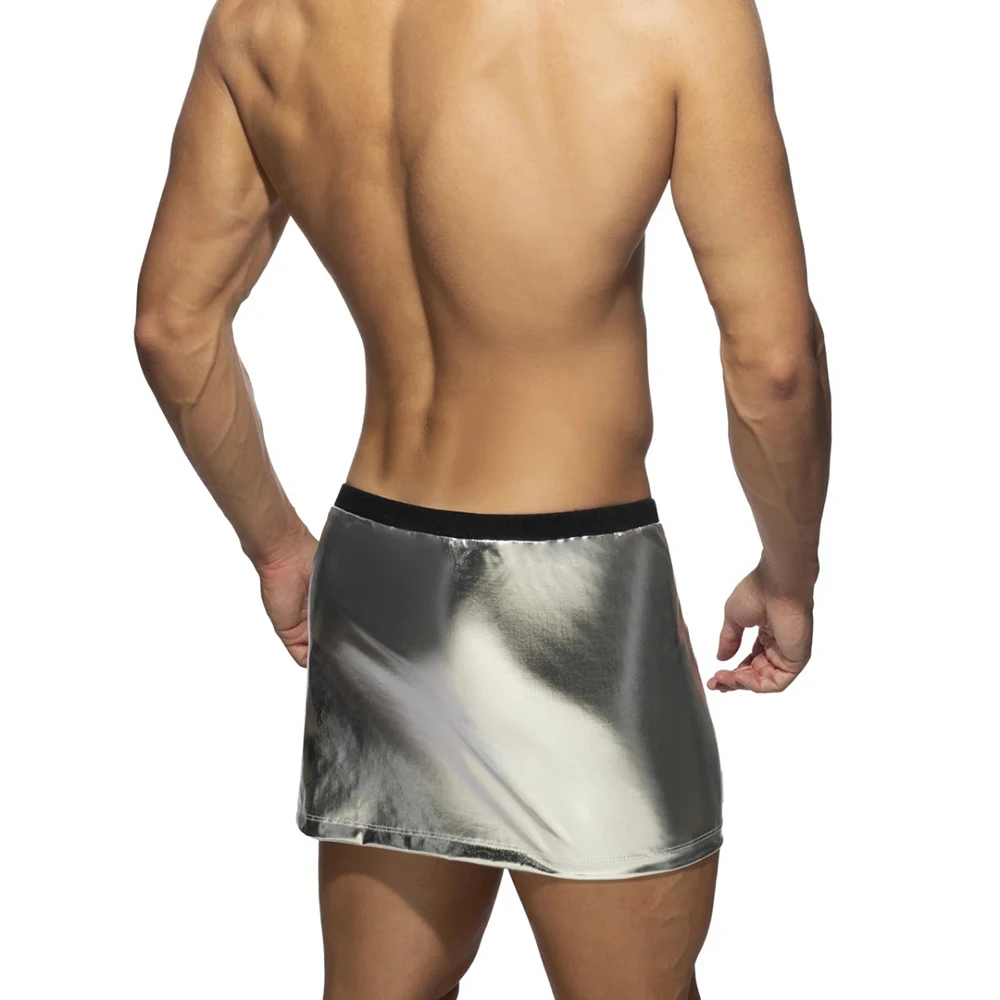 2023 גברים החדשים של Bronzing שסף חצאית סקסית הלבשה רב הציוד התאמת אירופאי אמריקאי אופנה סקסית מותן נמוכה מסיבה קצרים. - 2