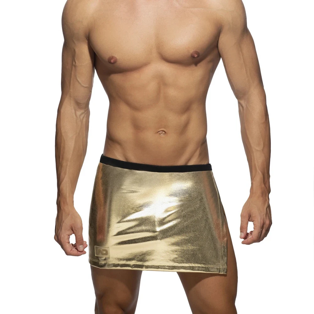 2023 גברים החדשים של Bronzing שסף חצאית סקסית הלבשה רב הציוד התאמת אירופאי אמריקאי אופנה סקסית מותן נמוכה מסיבה קצרים. - 4
