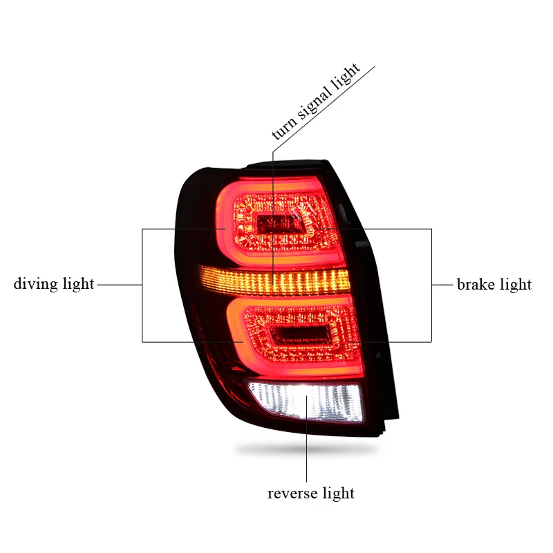 רכב LED פנס אחורי עבור שברולט Captiva 2008 2009 2010 2011-2016 האחורי פועל מנורת בלם אחורי דינמי אות תור אור הזנב - 1