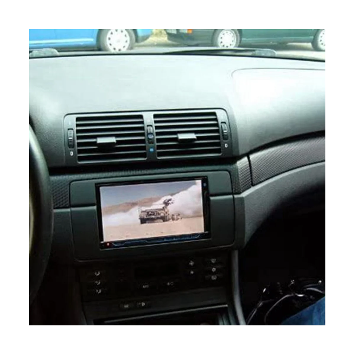 2Din אודיו שינוי לוח הבקרה DVD ניווט פאנל מסגרת המכונית Fascias סטריאו רדיו חלונית 98-05 3-Series - 0