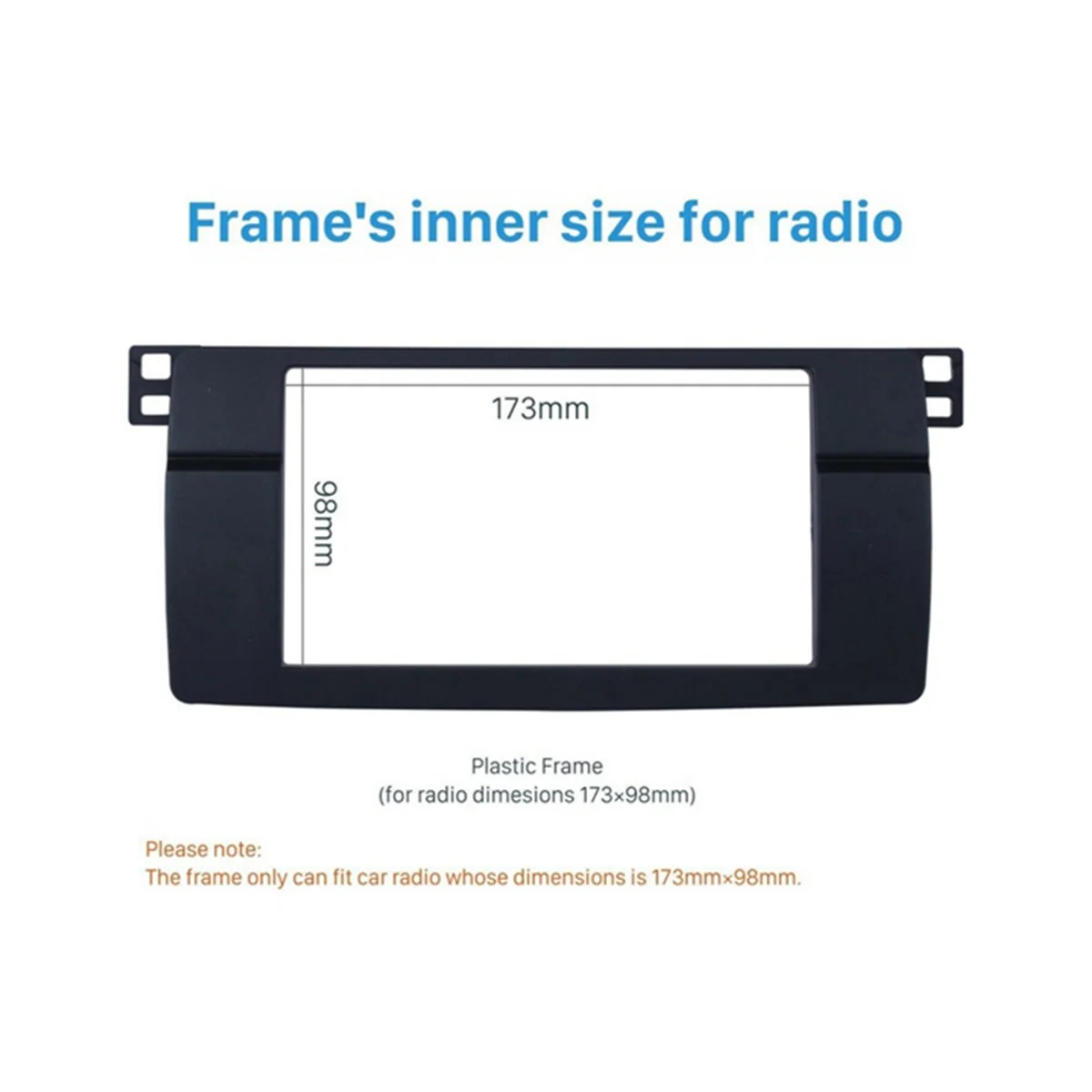2Din אודיו שינוי לוח הבקרה DVD ניווט פאנל מסגרת המכונית Fascias סטריאו רדיו חלונית 98-05 3-Series - 5