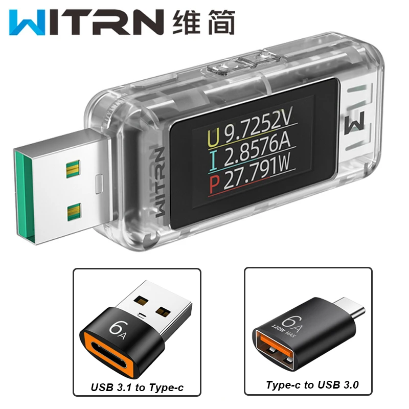 A2 USB מתח הנוכחי בוחן 8A הנוכחי גבוה PD2.0 SCP הטעיה 5P טלפון נייד גלאי הפעלה טעינה מהירה+מתאם OTG - 0