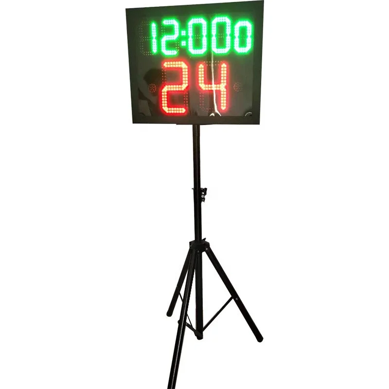 תצוגת LED דיגיטלית לוח תוצאות כדורסל 24 הירייה השנייה השעון האלקטרוני כדורסל לוח התוצאות - 1