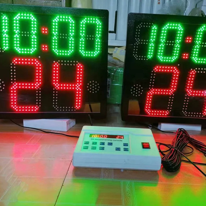 תצוגת LED דיגיטלית לוח תוצאות כדורסל 24 הירייה השנייה השעון האלקטרוני כדורסל לוח התוצאות - 5