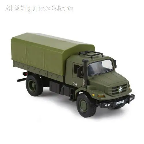 1:36 מתכת צבאי משאית להובלת כלי רכב נושאת החיילים העתק דגם מכונית צעצוע - 0
