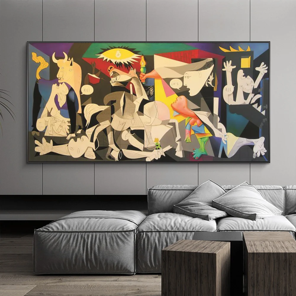 פיקאסו מופשט אמנות הקיר פוסטר הבציר באיכות גבוהה ציור קיר מודרני עיצוב הבית בד ציור תמונות טביעות סלון, חדר לקשט - 2