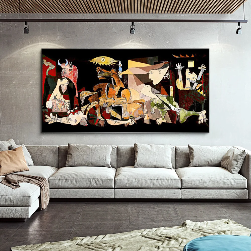 פיקאסו מופשט אמנות הקיר פוסטר הבציר באיכות גבוהה ציור קיר מודרני עיצוב הבית בד ציור תמונות טביעות סלון, חדר לקשט - 3