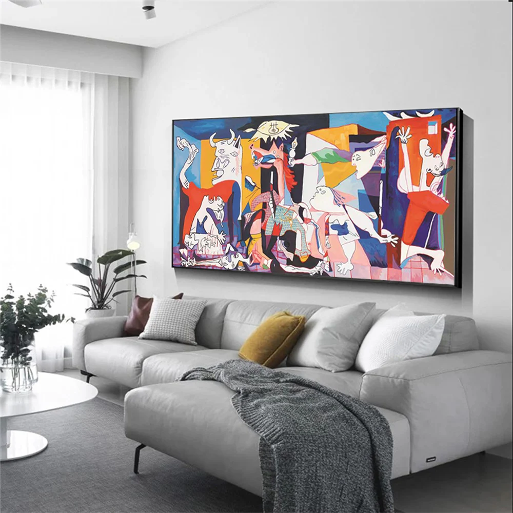 פיקאסו מופשט אמנות הקיר פוסטר הבציר באיכות גבוהה ציור קיר מודרני עיצוב הבית בד ציור תמונות טביעות סלון, חדר לקשט - 4