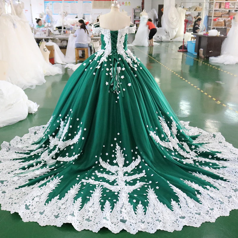 HMY012 ירוק רשמי שמלת תחרה בתוספת גודל שמלות ערב רב יוקרה 2021 vestidos דה פיאסטה elegantes דה גאלה חיפה - 1
