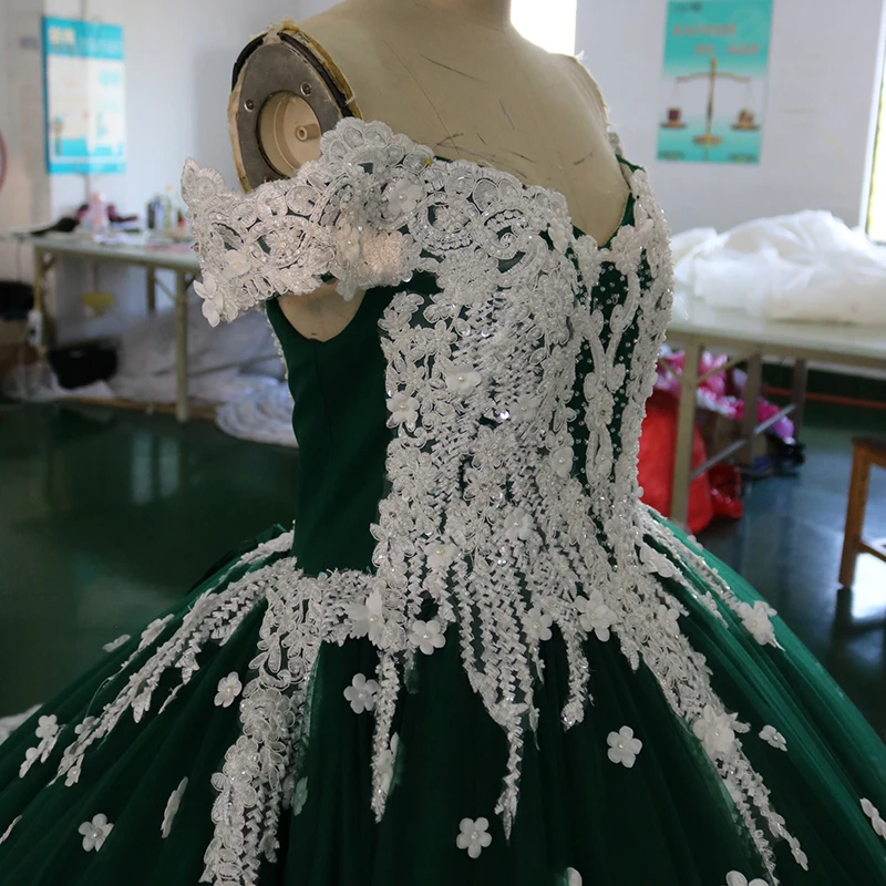 HMY012 ירוק רשמי שמלת תחרה בתוספת גודל שמלות ערב רב יוקרה 2021 vestidos דה פיאסטה elegantes דה גאלה חיפה - 4