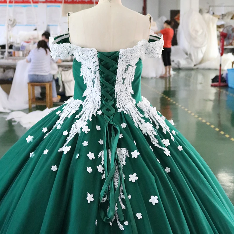 HMY012 ירוק רשמי שמלת תחרה בתוספת גודל שמלות ערב רב יוקרה 2021 vestidos דה פיאסטה elegantes דה גאלה חיפה - 5