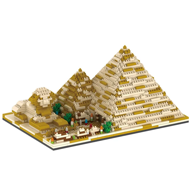 1456pcs+ הפירמידה אבני הבניין מצרים מפורסם ברחבי העולם. ארכיטקטורת מיקרו לבנה YZ059 עיר מודל 3D רחובות צעצועים עבור הילד. - 1