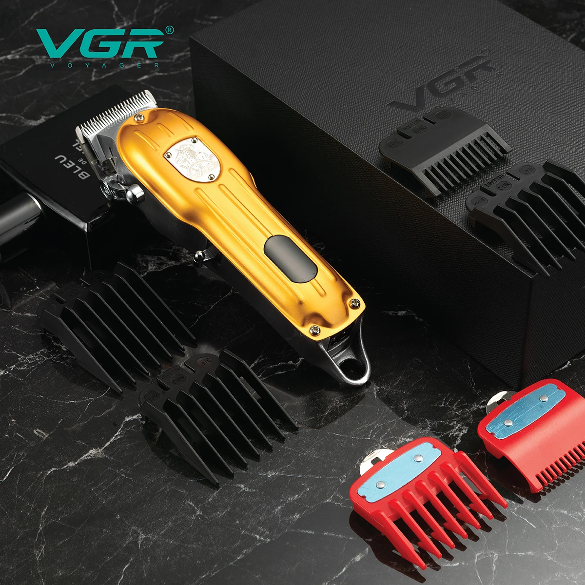VGR שיער גוזז שיער מקצועי גוזם אלחוטי שיער מכונת חיתוך חשמלי הספר תצוגה דיגיטלית קליפר לגברים V-092 - 3