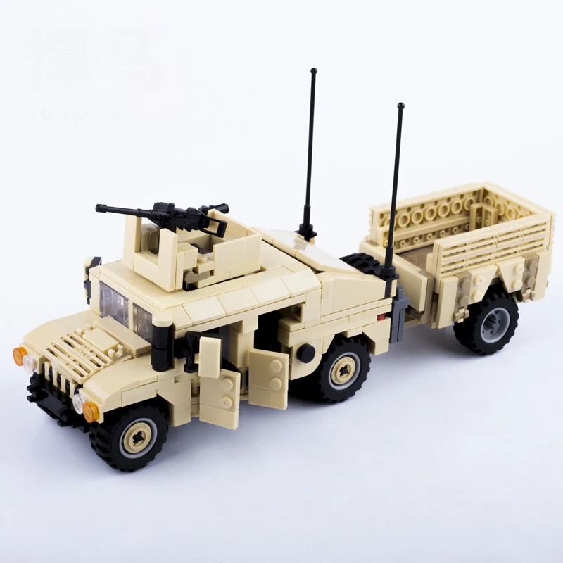 רכב משוריין אבני הבניין צעצוע אמריקאי האמר צבאי תקיפה רכב MOC מודל ילד חינוכיים לילדים מתנה - 0