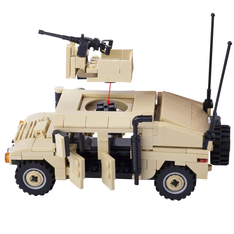 רכב משוריין אבני הבניין צעצוע אמריקאי האמר צבאי תקיפה רכב MOC מודל ילד חינוכיים לילדים מתנה - 3