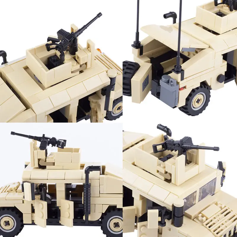 רכב משוריין אבני הבניין צעצוע אמריקאי האמר צבאי תקיפה רכב MOC מודל ילד חינוכיים לילדים מתנה - 4