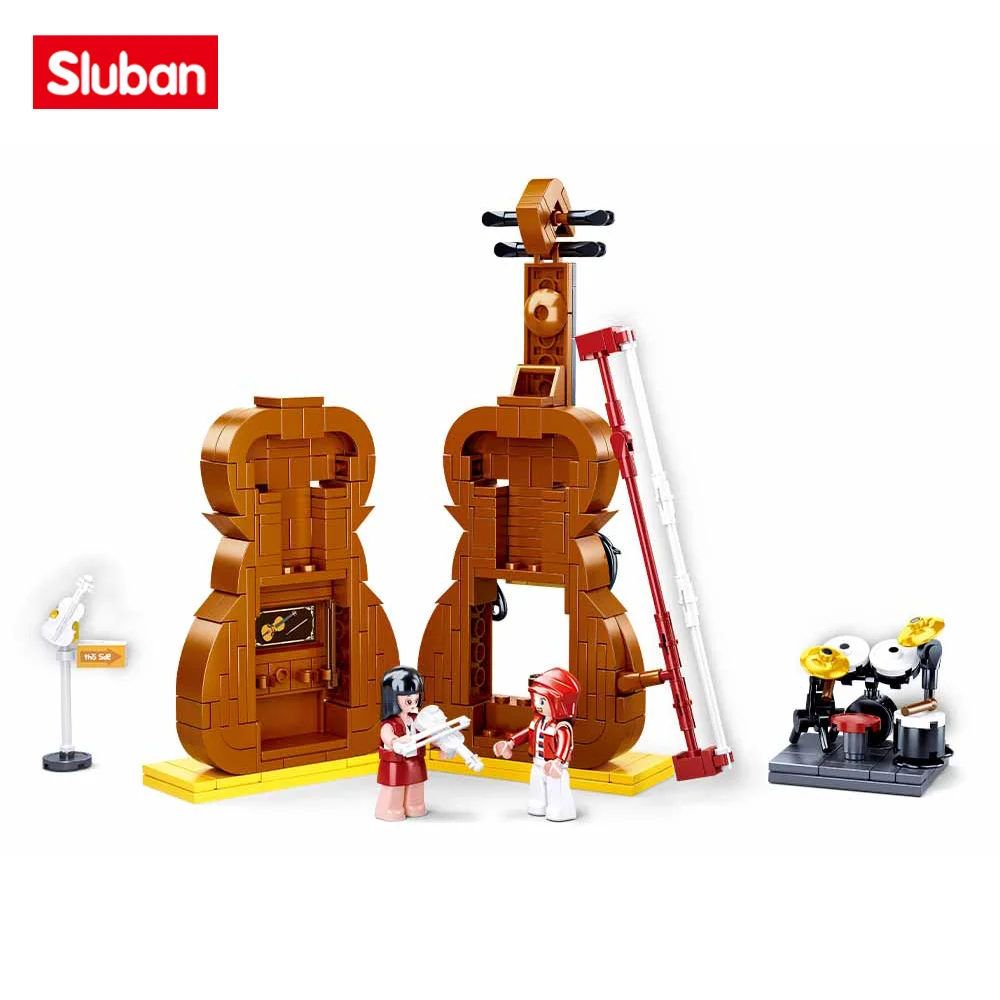 Sluban בניין צעצועים חלום הילדות הבורא B0817 כינור 308PCS מיני קישוטים לבנים Compatbile עם המותגים המובילים - 2