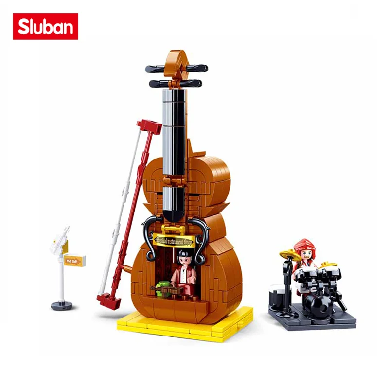 Sluban בניין צעצועים חלום הילדות הבורא B0817 כינור 308PCS מיני קישוטים לבנים Compatbile עם המותגים המובילים - 3