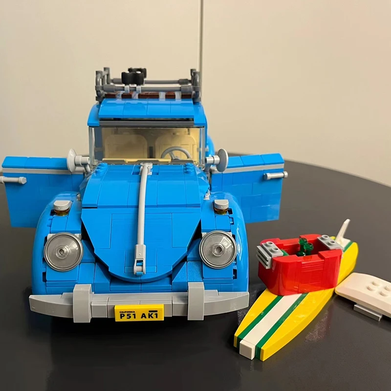 טכנית 1193PCS ביול חיפושית אבני הבניין רכב קלאסי 10252 דגם רכב רכב להרכיב לבנים צעצועים מתנות עבור הילד בנים - 3