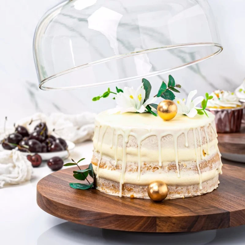 יצירתי קישוט עוגת מסתובב צלחת מעץ מלא קינוחים צלחת עוגת יום הולדת לעמוד אפייה אביזרים - 4