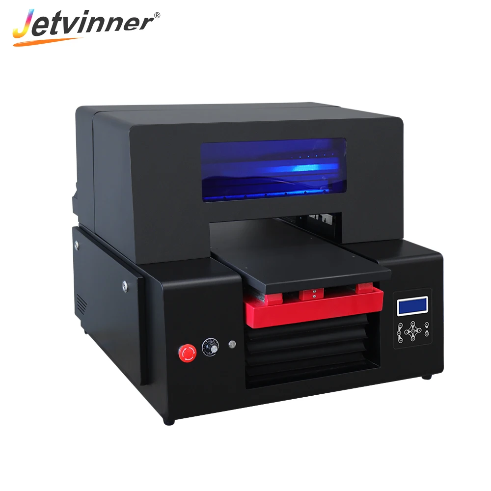 Jetvinner אוטומטי A3+ מדפסת UV LED עם לכה 3360 בנוסף מדפסת עם XP600 ראש ההדפסה עבור מקרה טלפון עץ מכונת הדפסה - 1