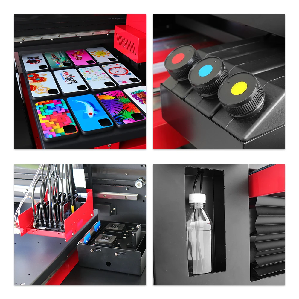 Jetvinner אוטומטי A3+ מדפסת UV LED עם לכה 3360 בנוסף מדפסת עם XP600 ראש ההדפסה עבור מקרה טלפון עץ מכונת הדפסה - 3