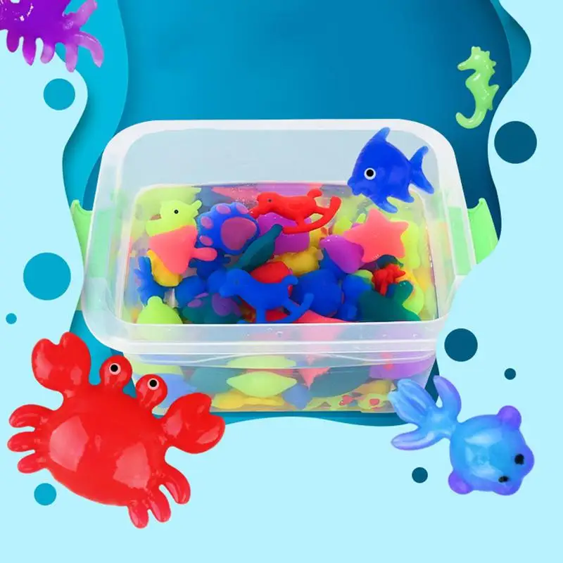 DIY מבריק האוקיינוס יצור צעצועים מלאכת אמנות להגדיר 3D צבעונית קסם מים שדון צעצוע קיט לעשות פנטסטי צעצוע הורה לילד פעילות - 3