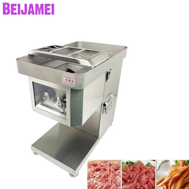 BEIJAMEI חשמלי בשר Slicers מסחרי בשר מכונת חיתוך אוטומטי מטחנת בשר חיתוך בלוק מכונת חיתוך - 1