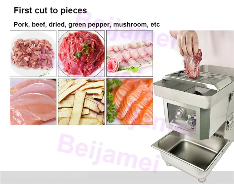 BEIJAMEI חשמלי בשר Slicers מסחרי בשר מכונת חיתוך אוטומטי מטחנת בשר חיתוך בלוק מכונת חיתוך - 2