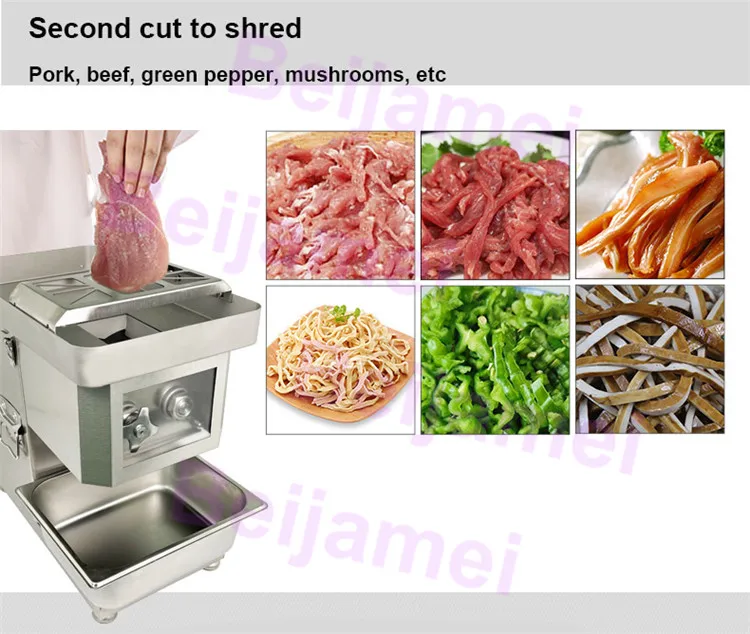 BEIJAMEI חשמלי בשר Slicers מסחרי בשר מכונת חיתוך אוטומטי מטחנת בשר חיתוך בלוק מכונת חיתוך - 3
