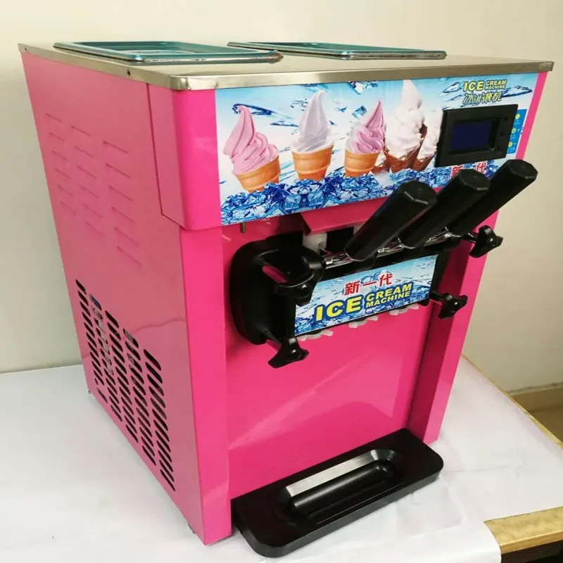 הפרסומת החדשה של שולחן העבודה איטלקי רך להכנת גלידה באיכות גבוהה גלידה מכונת גלידה עם המותג מדחס - 1